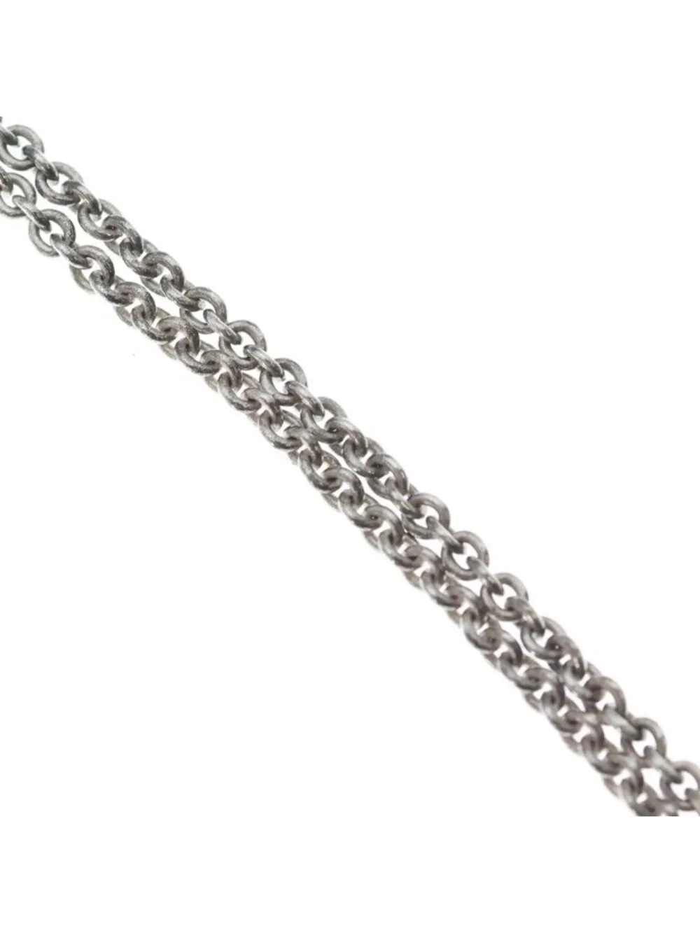 Hermes Amulet Necklace Cadena Motif Silver
